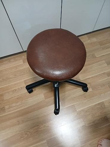 tək stul: Döner taburet – tənzimlənən hündürlüklü, təkərli model — 2