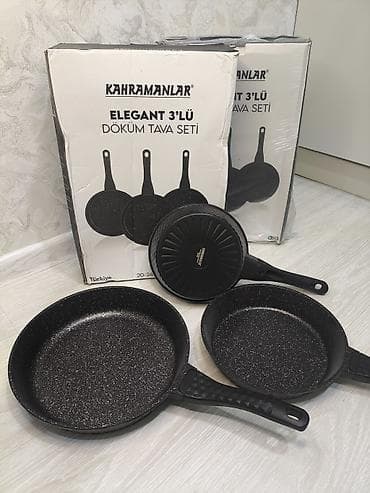 granite tava: Tava, rəng - Qara, Qranit, 26 sm, Türkiyə — 2