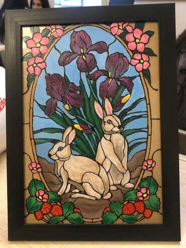 quba sekilleri: Şüşə üzərində istənilən təsvirlər çəkilir. Yeni il mövzulu — 3