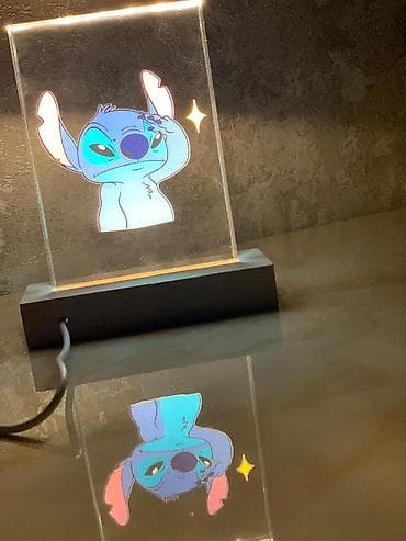 gece lampa: LED akril gecə lampası – karikatura obrazlı panel - Şəffaf akril — 3