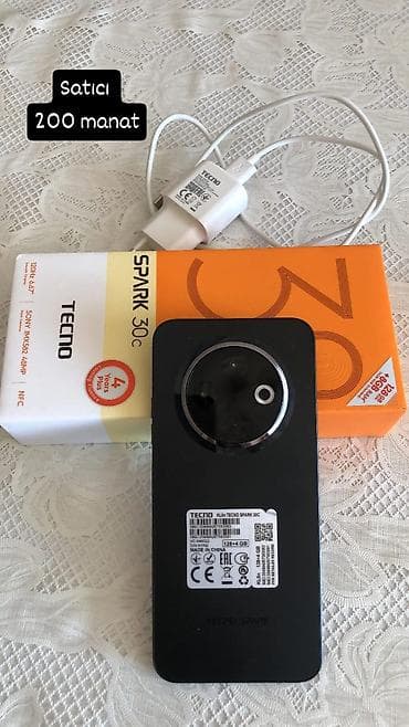 honor x8 8256: Tecno Spark 30C, 128 GB, rəng - Qara — 1