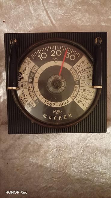 isti: Sovet dövrünə aid masaüstü termometr-kalendr “Moskva” (МЗИ, MOCKBA) — 1