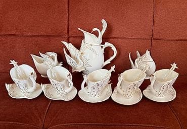 caşka nelbeki: Çay dəsti, rəng - Ağ, Farfor, 6 nəfərlik — 1