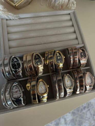 купить золотые часы бу: Yeni, Qol saatı, Bulgari, rəng - Qızılı — 4