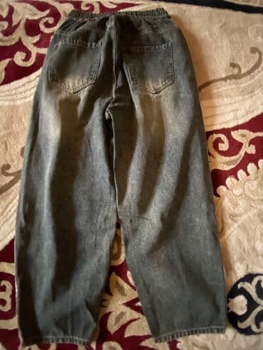 uşaq moto: Yeniyetmə üçün denim şalvar - Material: qalın denim (jeans) - Rəng — 1