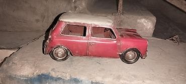 mini cooper: Metaldan hazırlanmış klassik Mini Cooper üslublu model avtomobil — 3
