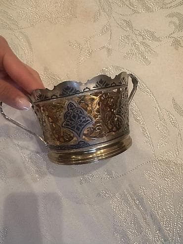 Metal kasetka/şamdan örtüyü – zərif oyma işləməli - Material: metal