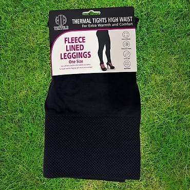 Qadın termo leggings – yüksək bel, içi isti flis astarlı. Şəkikdən də