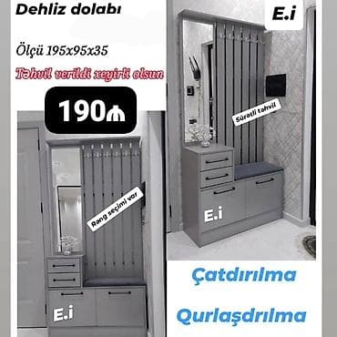 2106 qapi: Yeni, 1 qapı, Güzgülü, Boz, Açılan, Düz dolab — 1