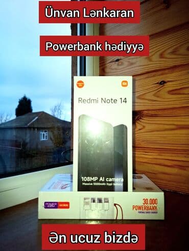 Redmi Note 14, 256 GB, rəng - Qara, Zəmanət, Düyməli, Sensor