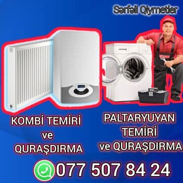 Arko ve kranların deyişmesi su qacaxlarının temiri su filtirleri