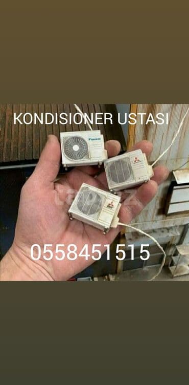 paltar yuyan usta: Hernov kondisionerleri zemanetli temiri sokulub qurasdirilmasi — 1