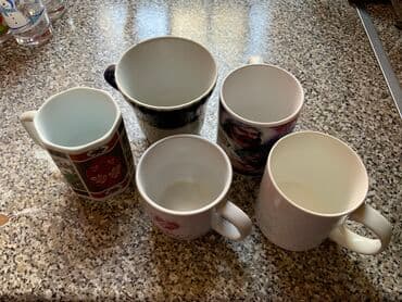 sovetin qablari: Stəkanlar, rəng - Ağ, 200 ml, SSRİ — 2