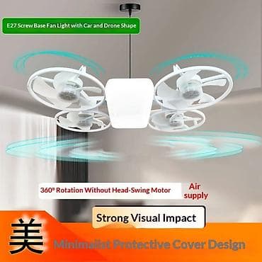 tavan fanı: Ventilyator sərinkeş + işıqlı model Dron görünüşlü 4 dron ( hər dron — 2