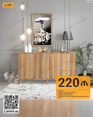 taxta komod: Komod – La Mini - Model kodu: 5343 - Ölçülər: Dərinlik 40 sm × — 1