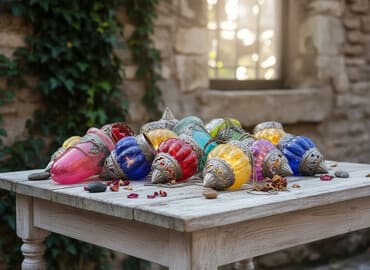 saxta baba ve qar qiz sekilleri: Dekor .
Ərəb lampaları — 1