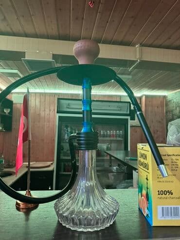 elektron qəlyan topdan satış: Nərgilə bol tüstülü - Şüşə kolba: qalın, dalğalı dizaynlı şəffaf — 2