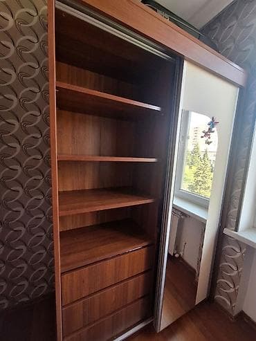 Dolablar: 2 qapılı, Güzgülü, Qəhvəyi, Digər material, Kupe, Düz dolab — 4