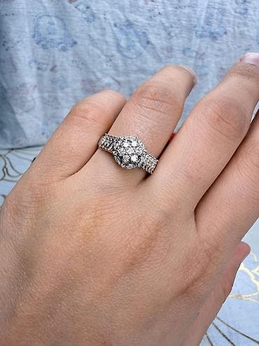 brilyant uzuk: Nişan, Üzük, Ağ qızıl, 750 Əyar, Brilyant, 0.26-0.50 Karat — 4