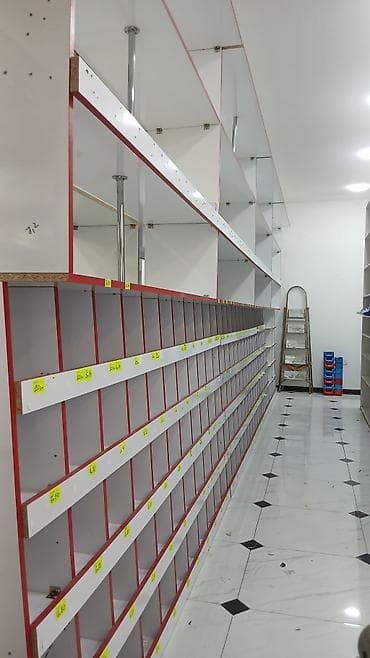 ref vitrin: Mağaza vitrin və rəf sistemi - Material: Laminat/LDSP taxta lövhələr — 5