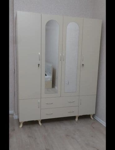 бу кровати: Yeni, Açılan, 4 qapılı Düz dolab, Qarderob, paltar dolabı, Azərbaycan — 18