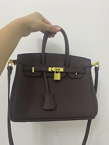 Другая женская одежда: Qəhvəyi dəri qadın çantası - Material: Teksturalı (qranullu) — 1