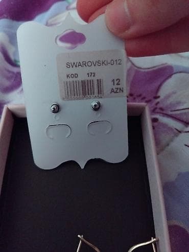 Аксессуары: Madam Biju markalı sırğa dəsti. - Model: SWAROVSKI-012 (kod: 172) - — 2