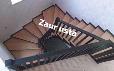 pilləkən ustası: Taxta pilləkənlərin hazırlanması. Pilləkənlər tam qurudulmuş müxtəlif — 4