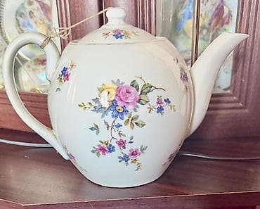 cay desmalı: Rəng - Ağ, Çaydan, Farfor, 1 l — 1