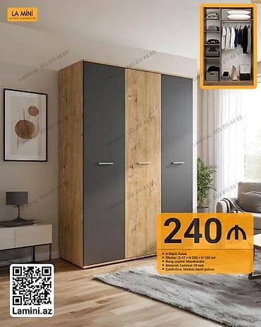 3 qapılı, Açılan, Düz dolab