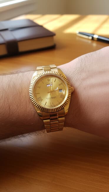 versace gümüş sep: Qızılı rəngdə klassik qol saatı - Korpus: qızılı tonlu metal — 1