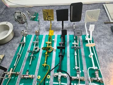 Duş sistemləri dəsti – müxtəlif dizayn və materiallarda - Üst duş