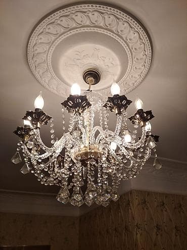 Çılçıraq, 10 və daha çox lampa, Xrustal