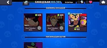 Brawl Stars hesabı – yüksək səviyyəli kolleksiya - Kupa yolu: 40,001 — 10