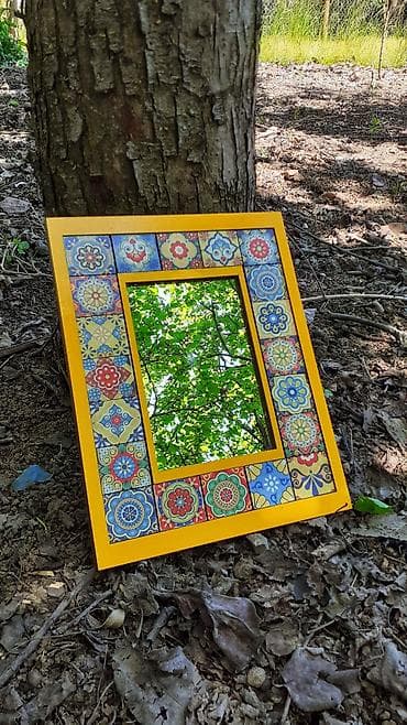 Güzgü Divar üçün, Düzbucaqlı, Dekorativ, Çərçivə ilə