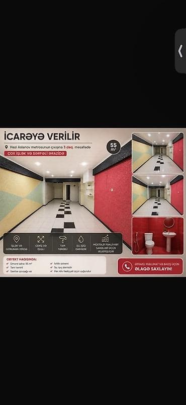 İcarəyə verilən obyekt – 66m², Həzi Aslanov metrosunun çıxışına 3 — 3