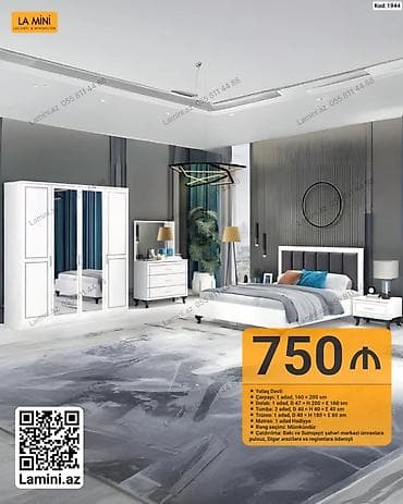 matras sumqayit: Yataq Dəsti – Kod: 1944 Məzmun: - Çarpayı: 1 ədəd, 160 × 200 sm - — 1