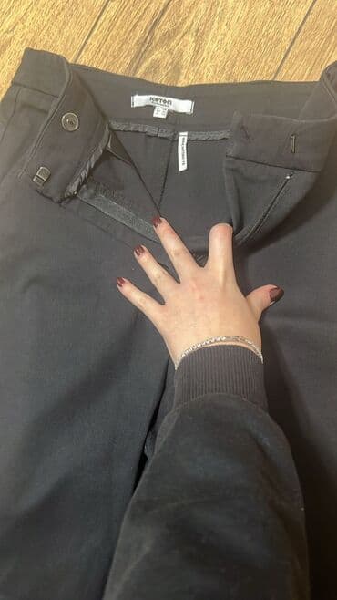 oversize şalvar: Bol kəsim Şalvar, Massimo Dutti, L, rəng - Bej — 5