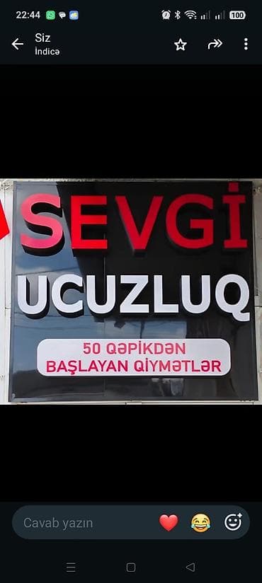 Mağaza avadanlığı: Mağaza üçün rəflər – “SEVGİ UCUZLUQ” - Rəng: çəhrayı - Tip: divara — 2