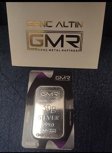 50 qepiklik: Məhsul: GMR (Genç Metal Rafinerisi) gümüş külçə - Marka: GMR – Genç — 2