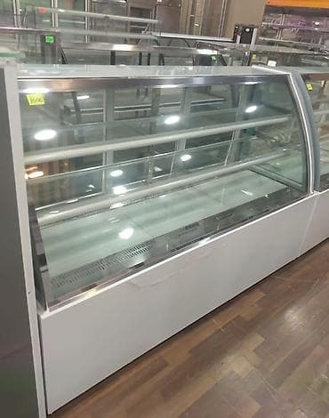 Vitrin tipli soyuducu vitrina - Ön və yanları temperli şüşə