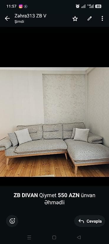 gence mebel instagram: *ZB* *DIVAN* Qiymet *550 AZN* ünvan Əhmədli — 1