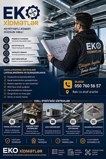 ev temiri dizayn: EKO XİDMƏTLƏR – Havalandırma və soyutma üzrə peşəkar həllər Xidmət — 10