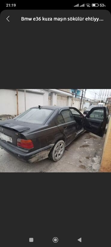 Bmw e36 maşın sökülüb ehtiyat hissələri satılır Bmw E 36 aid her bir