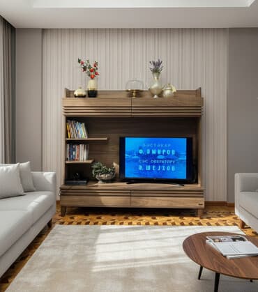 İşlənmiş, Düz TV altlığı, Polkalı, Taxtalı