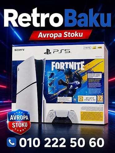 Elektronika: Sony PlayStation 5 – Avropa stoku Xüsusiyyətlər: - 1 TB daxili yaddaş — 1