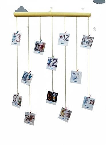 ayliq usaq sekilleri: Uşaq fotosu üçün asma kolaj (ay-ay böyümə xronologiyası) - Dizayn — 1