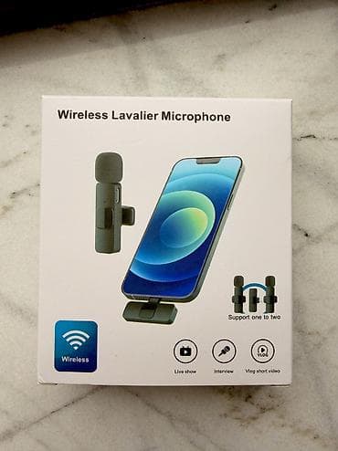 🎤 Wireless Lavalier microphone/ simsiz mikrofon (iPhone üçün) – Yeni