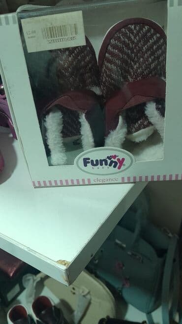 qiz usaqlari ucun koftalar: Məhsul: Funny Baby “Elegance” uşaq ev ayaqqabısı - Qutu içində — 1