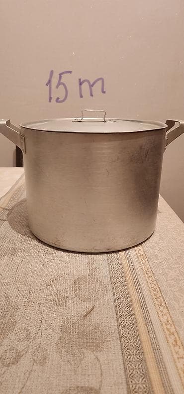 Qazan, rəng - Gümüşü, Alüminium, 5-dən çox l